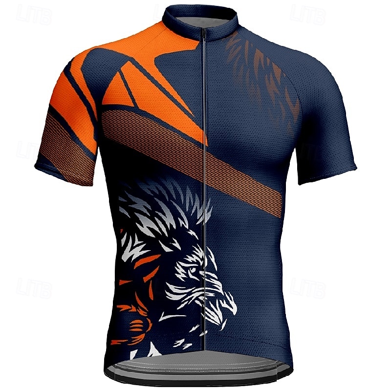 Homens Camisa para Ciclismo Tigre Manga Curta Moto Camiseta Camisa / Roupas Para Esporte com 3 bolsos traseiros Ciclismo de Montanha Secagem Rápida Design Anatômico Capilaridade Respirável Esportes de 2026 por $28.99 –P1