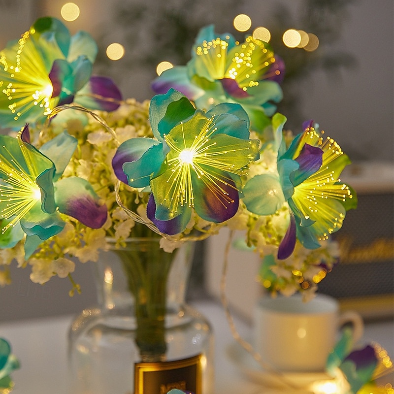 LED Flower Lights LED Fairy Light String 2m 10LEDs Battery Powered for Christmas Thanksgiving Valentine's Day Summer Garden Balcony Party Decoration 2025 - $11.99 –P1