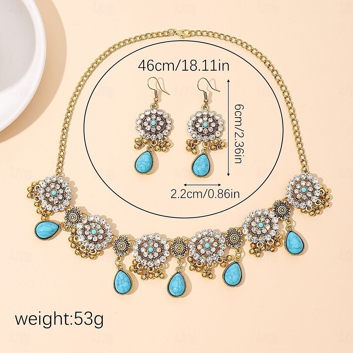 Bruidssieradensets 1 set Legering Oorbellen Kettingen Dames Elegant Stijlvol Sieraden set Voor Bruiloft Werk Verjaardag 2025 - $20.99 –P4