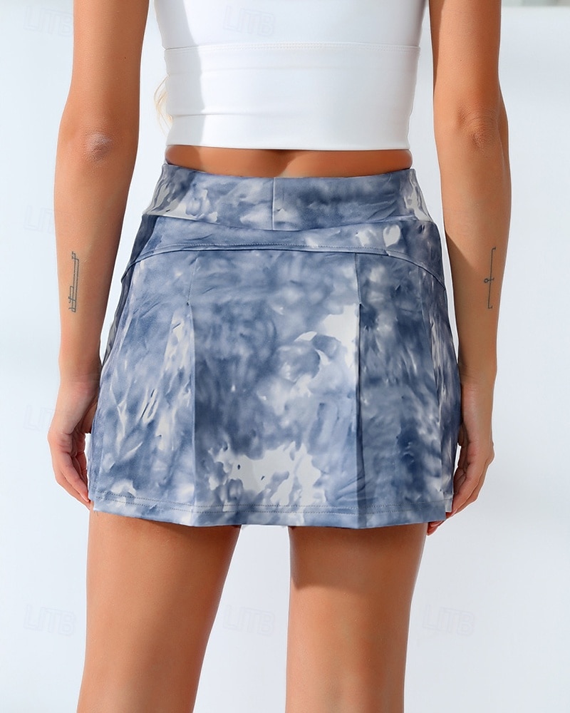 Γυναικεία Δετοβαμένο Casual φούστα Φούστες τένις με σορτς Στάμπα Γρήγορο Στέγνωμα Τέννις Γκολφ Μπάντμιντον Ελλειψη Μπλε Ρούχα τένις 2026 - $16.49 –P5