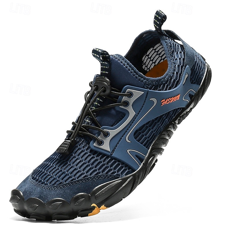 Voor heren Sneakers Rivierschoenen Canyoning Casual Dagelijks PU Leder Netstof Ademend Comfortabel Anti-slip Veters Zwart Bruin Groen Zomer Lente 2025 - $32.99 –P5