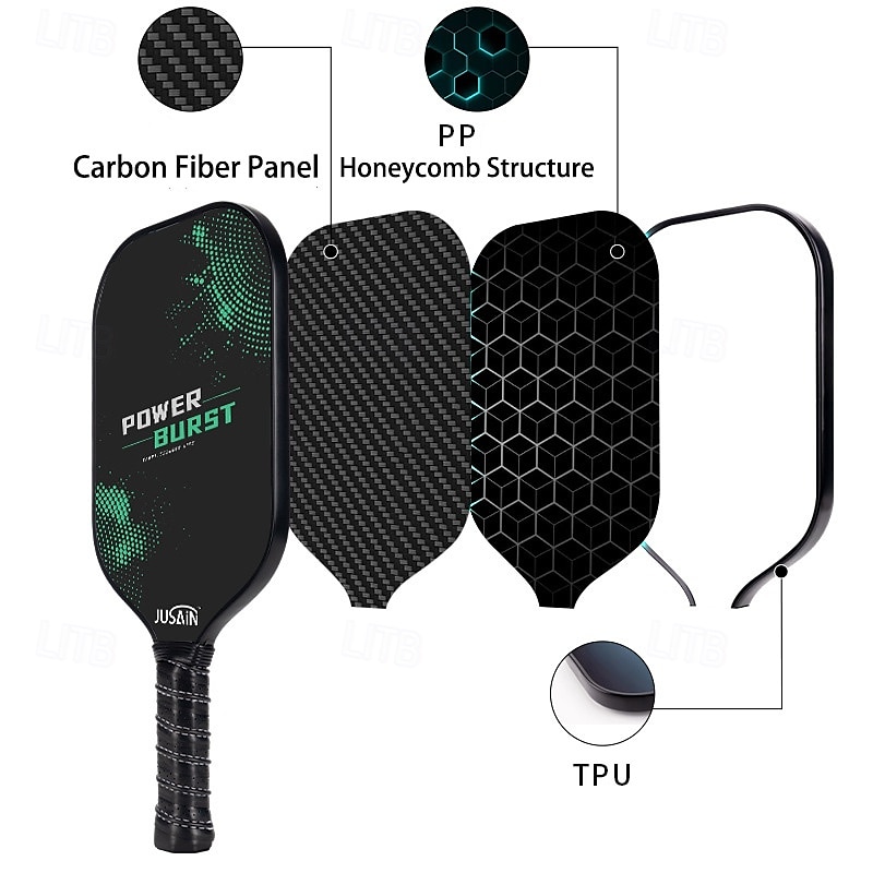 Picleball pádlo materiál z uhlíkových vláken pikleballový sportovní set 2025 - $60.99 –P2