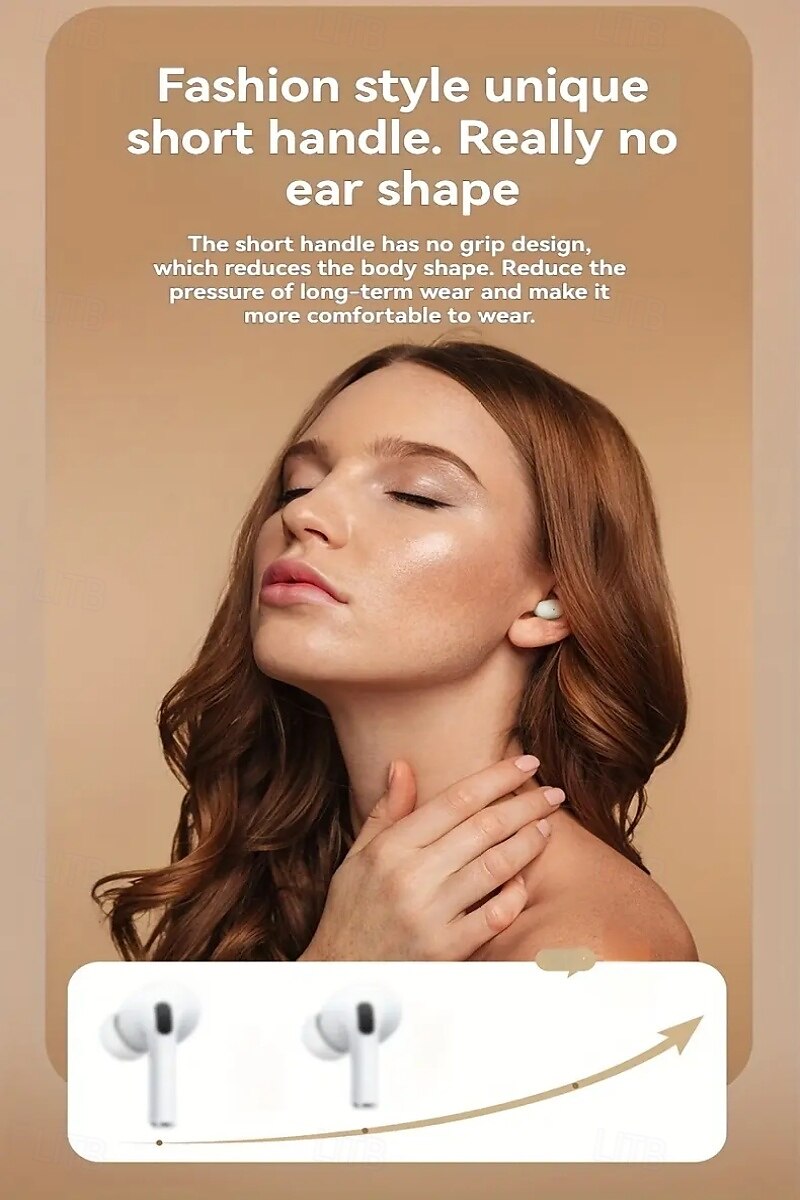 Echte Draadloze Koptelefoon TWS Oordopjes In Ear Bluetooth 5.3 Ergonomisch Ontwerp met Oplaaddoos LED Vermogensweergave voor Reizen Fietsen Reis 2025 - $25.99 –P3