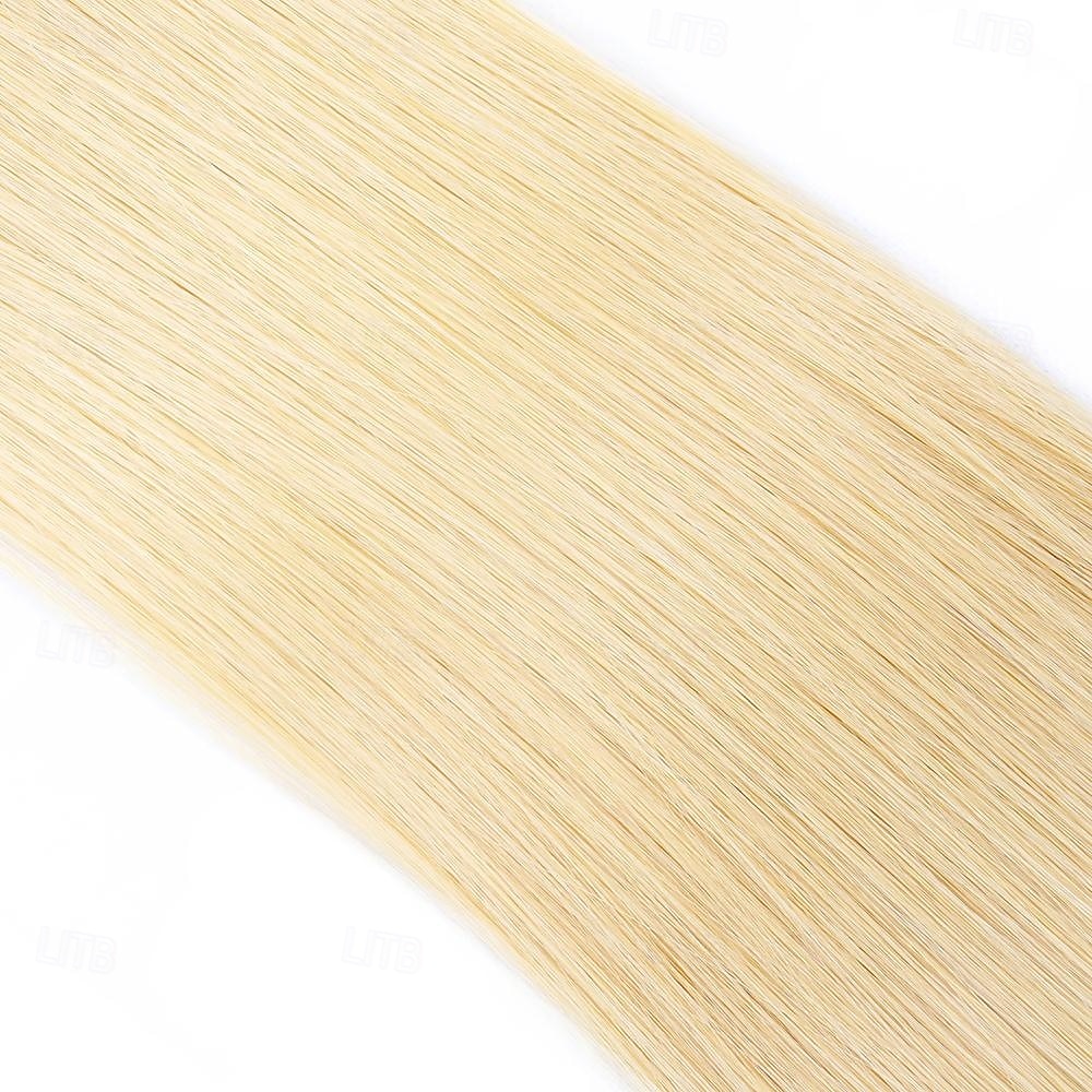613# bandă blondă de păr uman remy în extensii păr drept fără sudură 18 inch 50 g 20 buc 2025 - $119.99 –P4