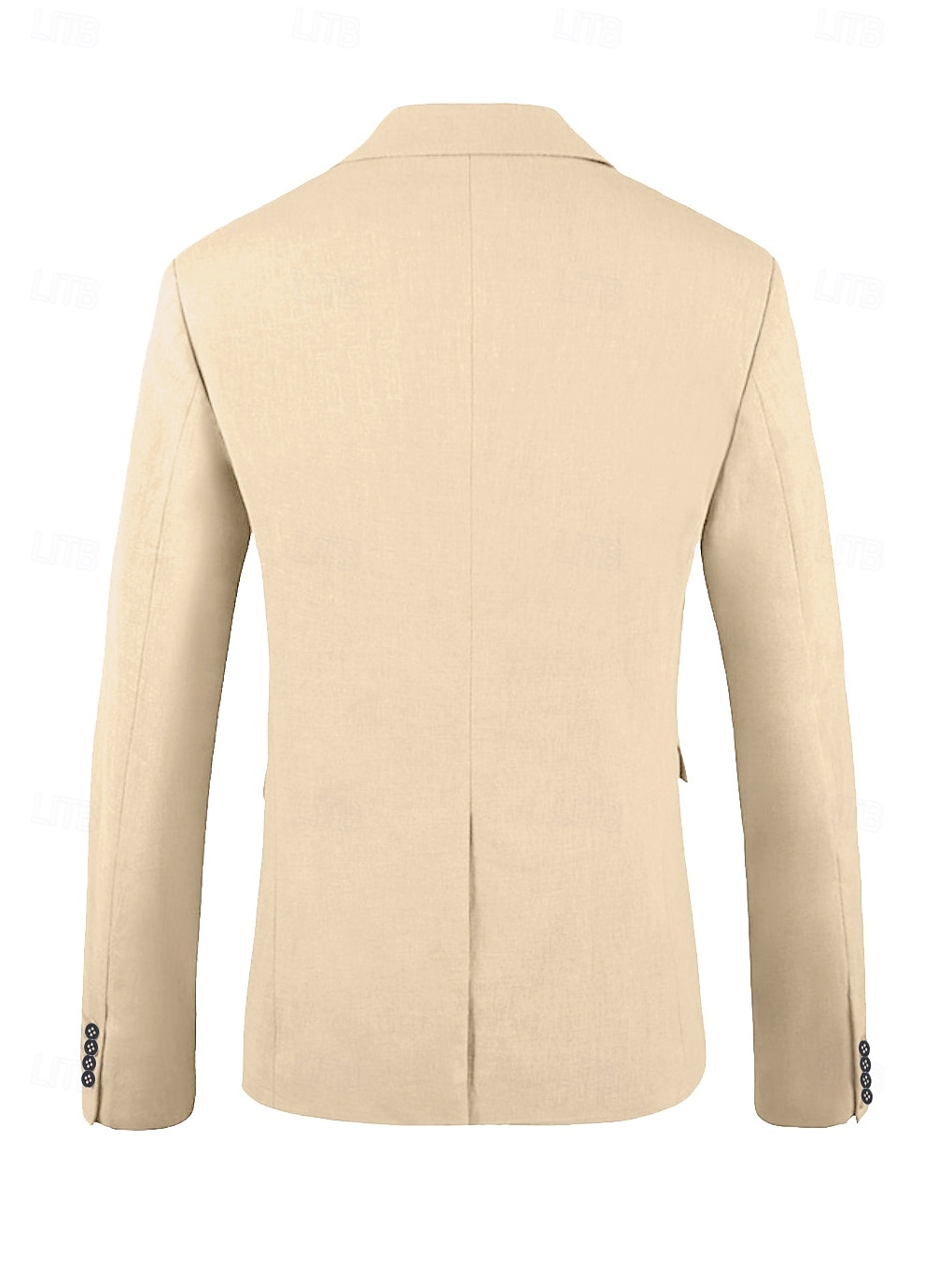 Heren Trouwaanzuiten Linnen Khaki Mode Zomer Effen Kleur Tailored Fit 3-delig Enkel knop Twee knopen 2025 - $139.99 –P3