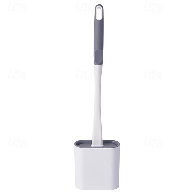 WC scrubger WC čistič kartáč silikonové štětiny kartáč na WC mísy kompaktní WC čistič kartáč pro organizaci koupelny praktický 2025 - $6.99 –P5