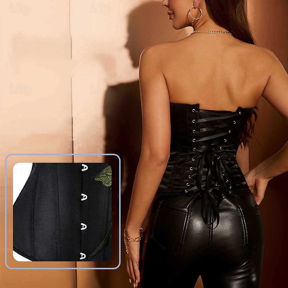 Rococò Completo Mascherata Corsetto Overbust Cosplay Controllo della Pancia Push-Up Jacquard Jacquard Per donna Reale Mascherata Feste Carnevale di Venezia Adulti Corsetto del 2025 a $26.99 –P3