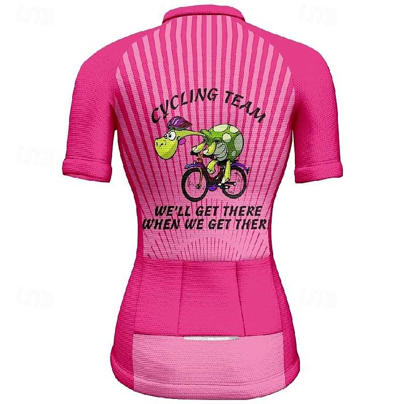 Women's Cycling Jersey Graphic Stripes Short Sleeve Bike Tee Tshirt Jersey with 3 Rear Pockets Mountain Bike MTB Quick Dry Anatomic Design Wicking Breathable Sports Pink Blue Orange Clothing Apparel 2025 - $23.99 –P2