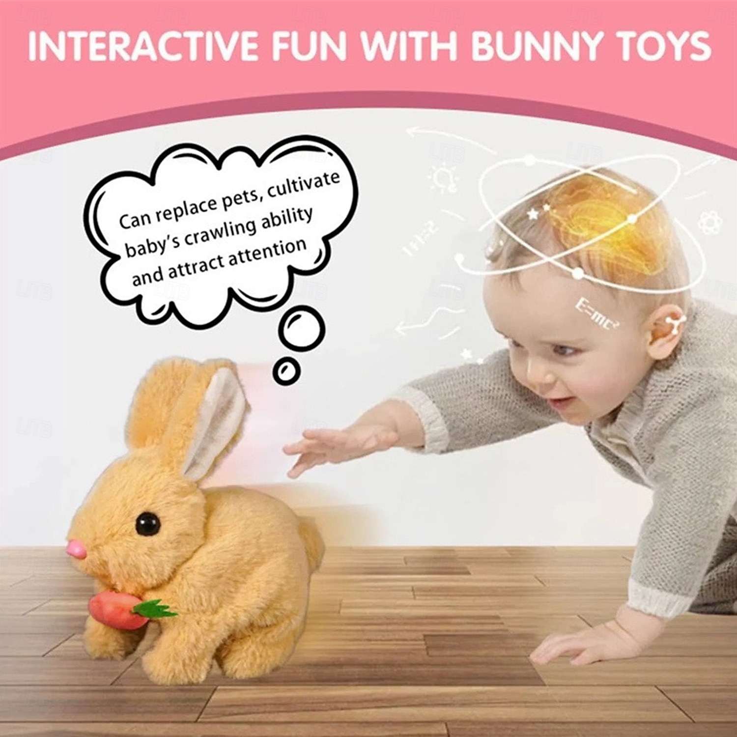 My Realistic Bunny Toy Interactive Electronic Pet Toys Bunnies can Hops Walks and Wiggles its EarsEaster Plush Stuffed Bunny Toy Educational Toys for Kids 2025 - $9.99 –P3