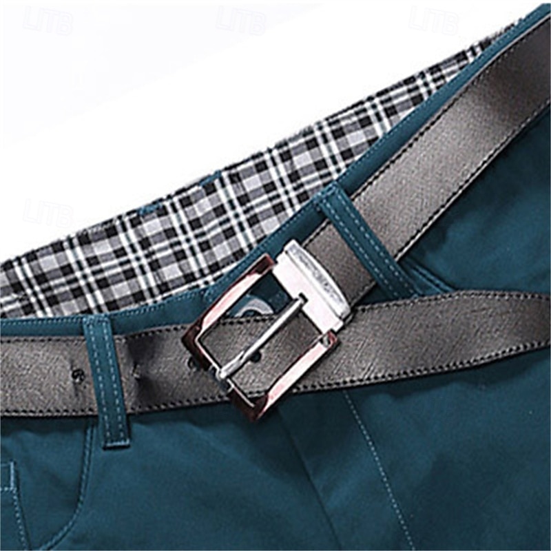 Men's Dress Shorts Work Shorts Golf Shorts Pocket Plain Comfort Breathable Knee Length Outdoor Business Sports Casual Black Wine 2025 - $20.99 –P9