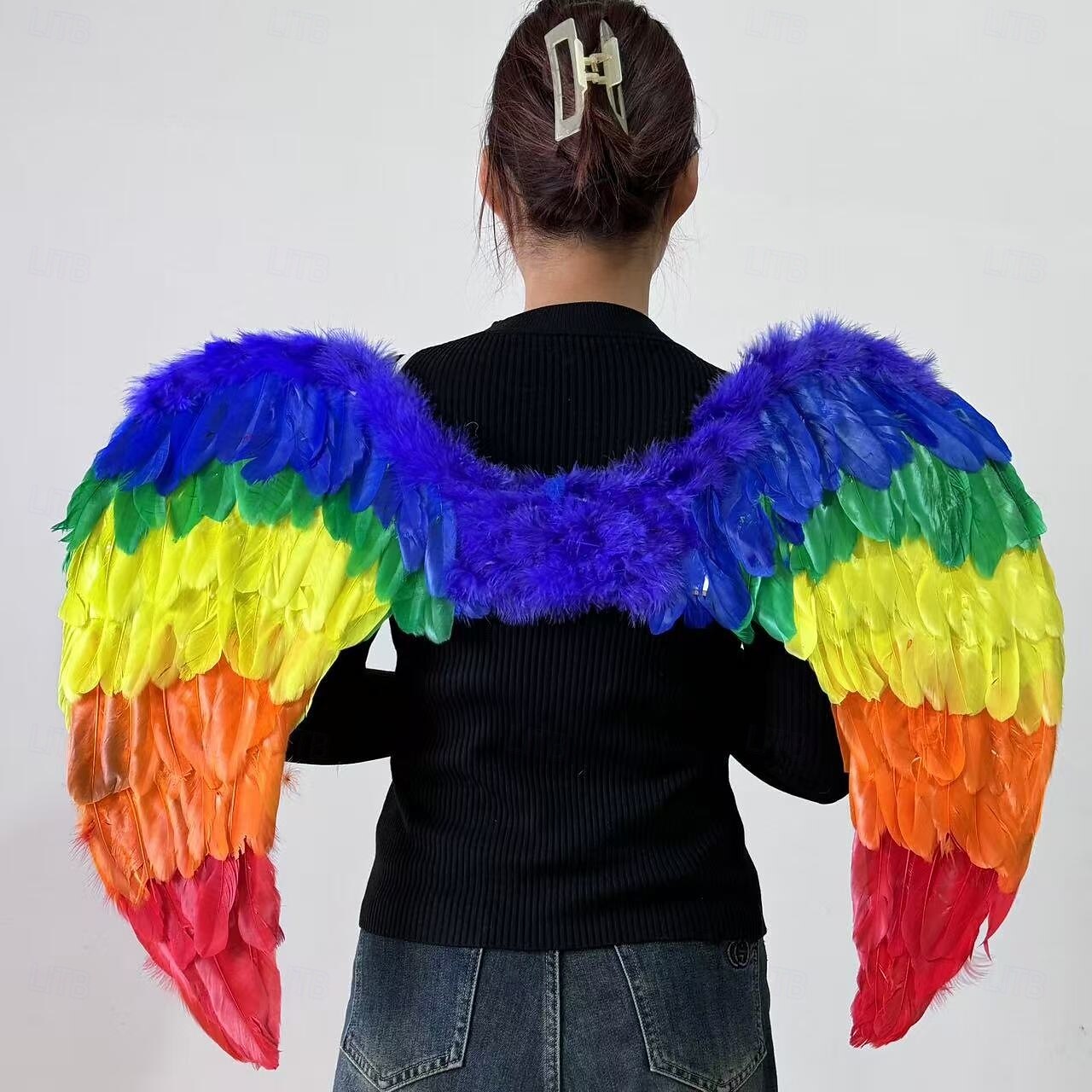 Drag queen Stolthet Regnbåge Fjädervingar Regnbågens änglavingar Ledigt Unisex Vuxna Prideparad Pride månad Halloween Lätt karnevalsdräkt 2025 - $18.99 –P1