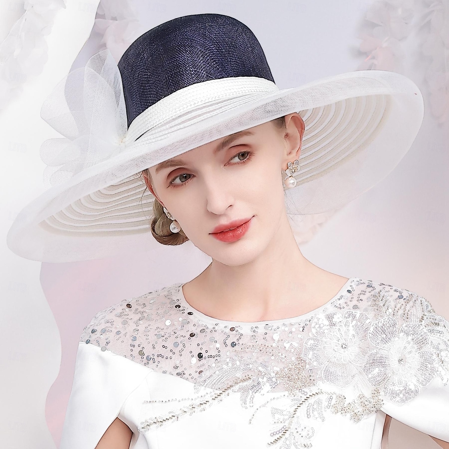 Καπέλα Λινάρι Ίνα Κλος καπέλο Τύπου bucket Καπελίνα Γάμου Πάρτι Τσαγιού Κομψό Γάμος Με Φιόγκος Κόψιμο Ακουστικό Καπέλα 2026 - $51.99 –P5