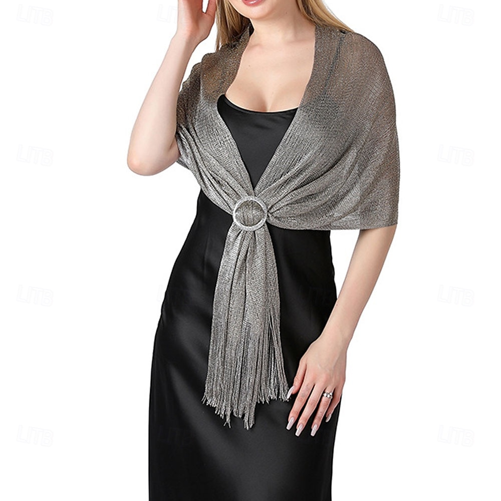Châle élégant de protection solaire sans manches en polyester pour femmes avec couleur unie pour le mariage en été de 2025 ? $20.99 –P23