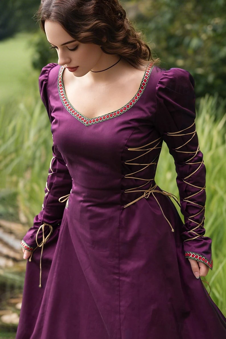 Średniowieczne Renesansowa Sukienka Wiking celtycki rycerz Strój na bal maskowy Damskie Wiking Królewski Halloween Karnawał Bal maskowy Spektakl LARP Ren Faire Dla dorosłych Sukienka 2025 - $169.99 –P7