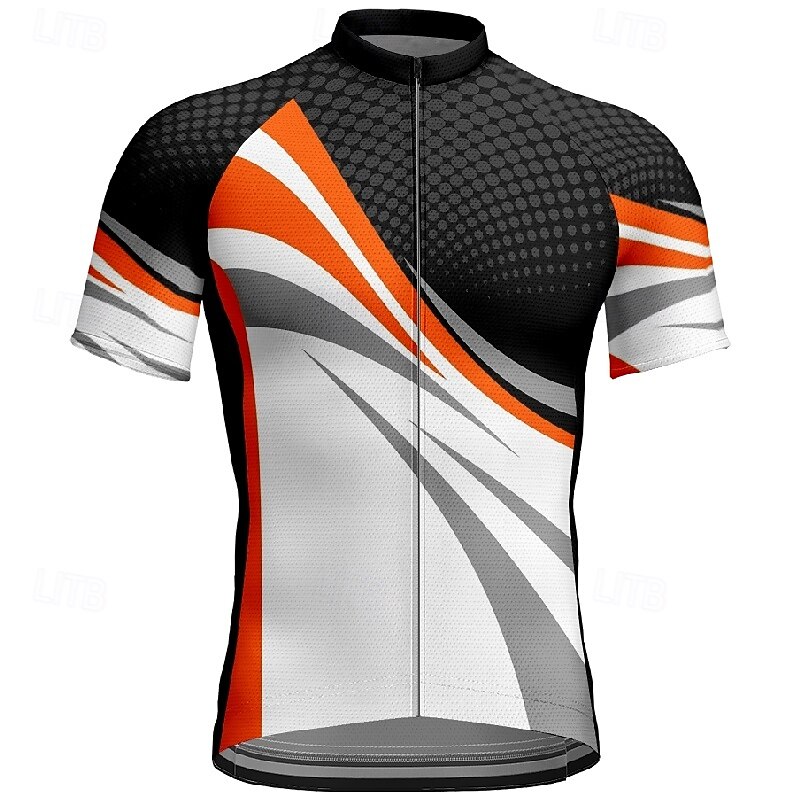 Per uomo Maglia da Ciclismo Geometrico Manica Corta Bicicletta Maglietta Maglia con 3 tasche posteriori Mountain Bike MTB Asciugatura Rapida Design Anatomico Assorbente Traspirante Gli sport Giallo del 2026 a $30.99 –P12