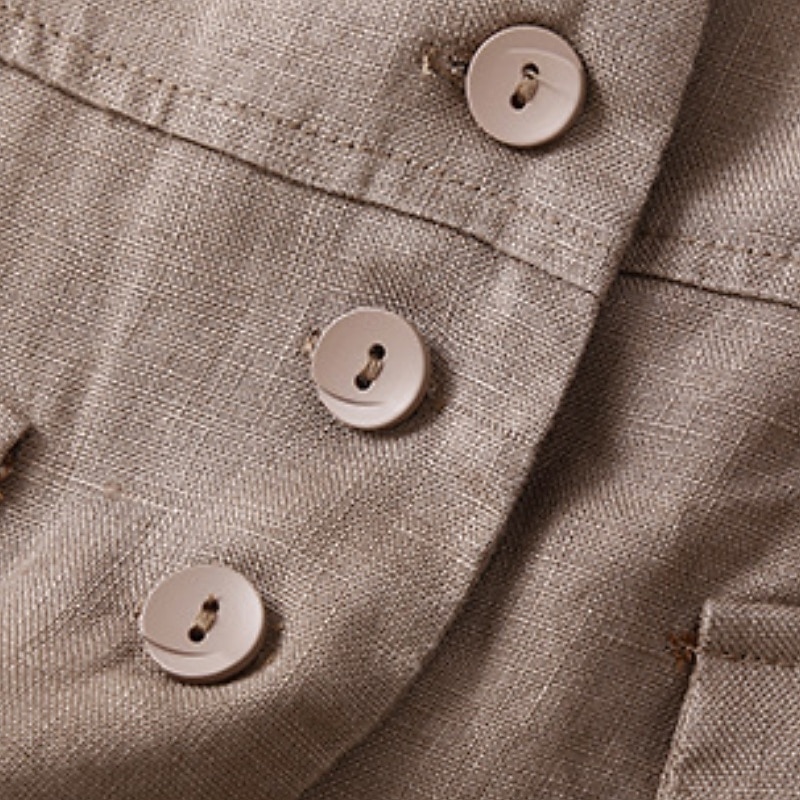 Γυναικεία Λινό από ψεύτικο βαμβάκι Τσέπη Κουμπιά Σκέτο Βασικό Καθημερινό Αμάνικο Λαιμόκοψη V Κανονικά μπλουζάκια Αργίες Εξόδου Μαύρο Πορτοκαλί Πράσινο του τριφυλλιού Χακί Μπεζ Καλοκαίρι 2026 - $22.99 –P4