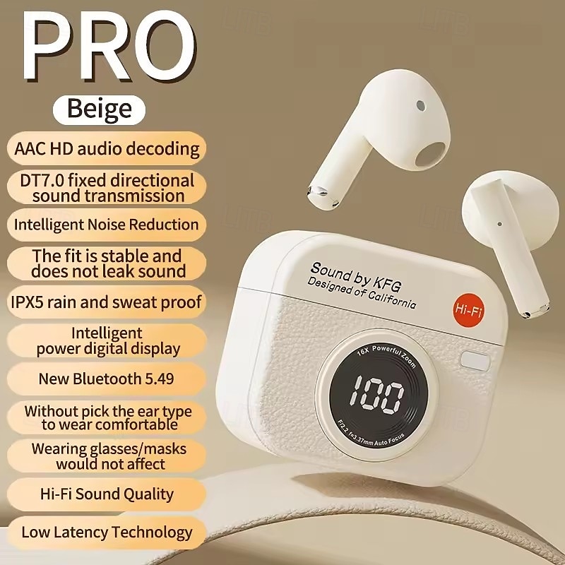 q86 True Wireless Headphones TWS Earbuds, In-Ear Bluetooth 5.3, Ergonomic, LED Power Display, Long Battery, Suitable for Everyday Use, Travel 2025 - $27.99 –P9