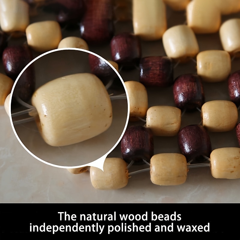 Natural Wooden Bead Car Seat Cushion Universal Fit Cooling Massage Ventilated Seat Cover for Summer 2026 - $61.99 –P8