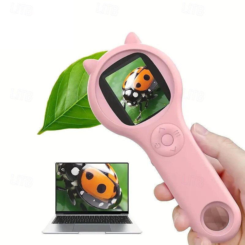 מיקרוסקופ נייד לצעירים 2 מיליון פיקסלים מתאים לצעירים ולמבוגרים מצויד במסך 2 אינץ' ips עם ממשק כרטיס tf מיקרוסקופ כיס דיגיטלי מיני כף יד 2025 - $54.99 –P1