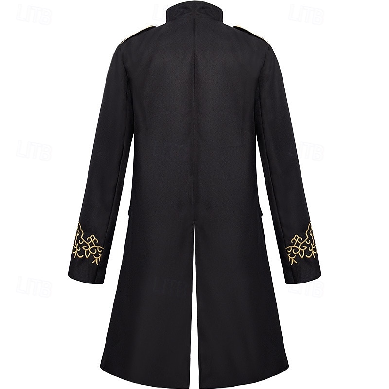 Punk și gotic Steampunk Stilul militar Geacă Îmbrăcăminte Exterior Brodat Costume de fancy Bărbați Regal Halloween Carnaval Performanță LARP Ren Faire Adulți 2026 - $39.99 –P4