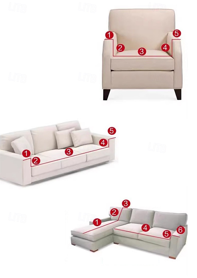 Stretch Couch Cushion Cover, 1 2 3 Seater Cushion Covers for L Shaped Sofa Chaise Longue, Sectional Sofa Slipcover Furniture Protector with Elastic Bottom 2025 - $19.99 –P6