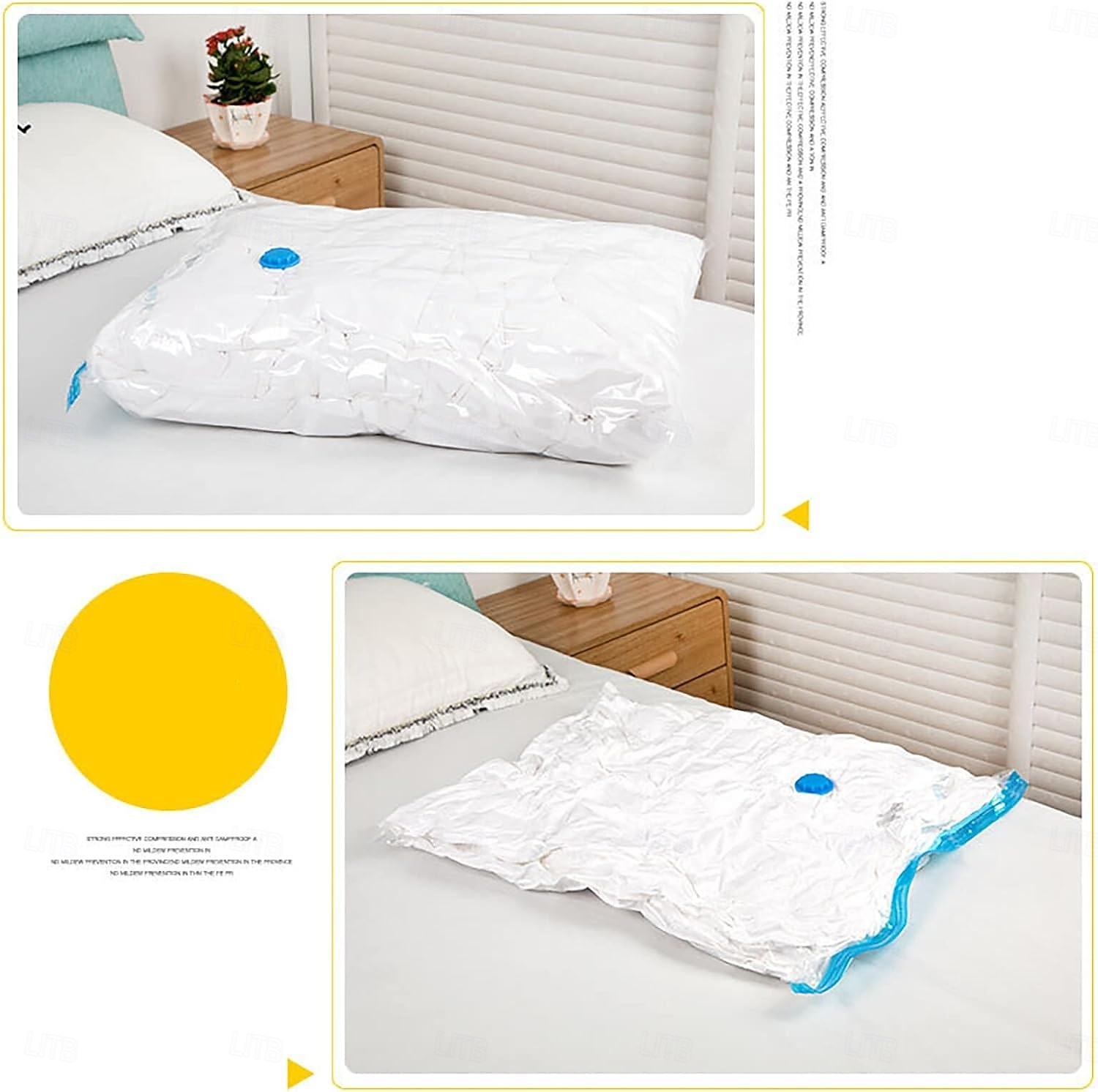 Lot de 18 sacs de compression sous vide réutilisables pour vêtements, couettes, oreillers, sacs de voyage de 2025 ? $30.99 –P5
