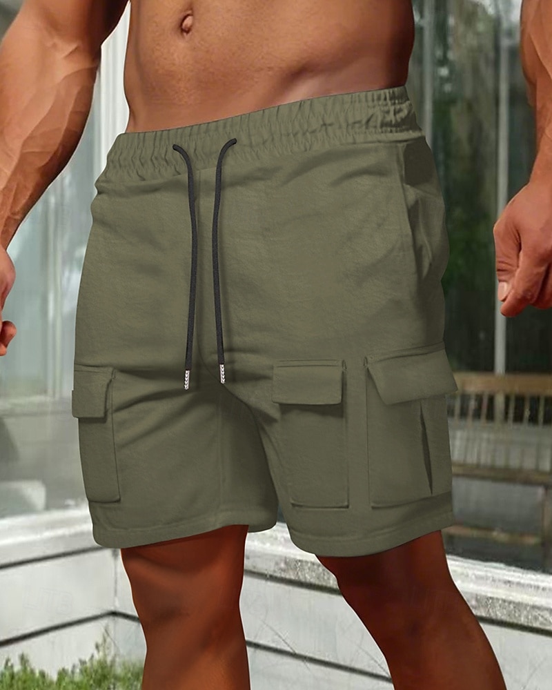 Per uomo Pantaloncini cargo Shorts Pantaloncini Estivi Coulisse Elastico in vita Multi-tasche Semplice Comodità Indossabile Lunghezza al ginocchio All'aperto Sport Quotidiano Moda Casual Nero Marrone del 2025 a $21.99 –P3