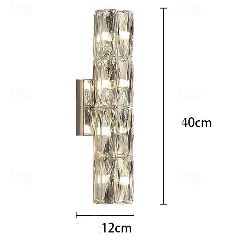 LED Wall Light Warm White Wall Mount Lighting Fixture Rectangular Indoor Display Shelves Wall Lights Elegant Crystal Anti Rust 110-240V 2026 - $135.99 –P8