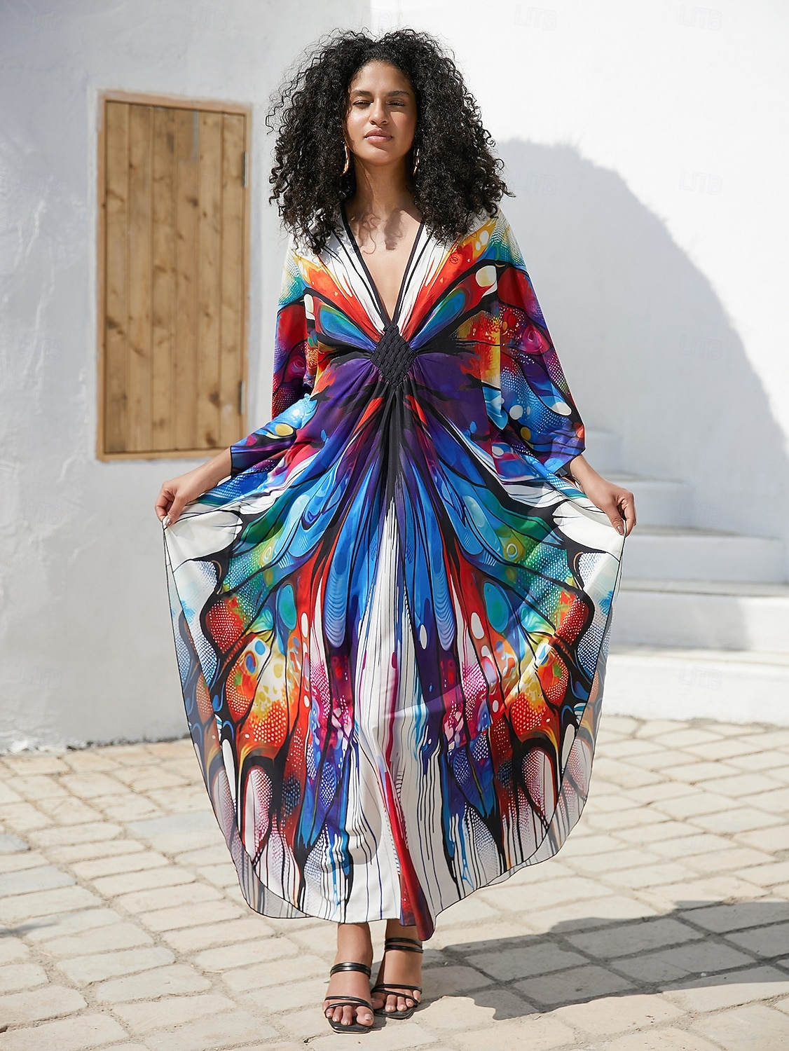 Halloween Kjoler Kaftan Stolthet Regnbue Fritid Voksne Dame Halloween Karneval Pride-parade Pride måned Enkle Halloween-kostymer Kle deg opp 2025 - $37.99 –P8