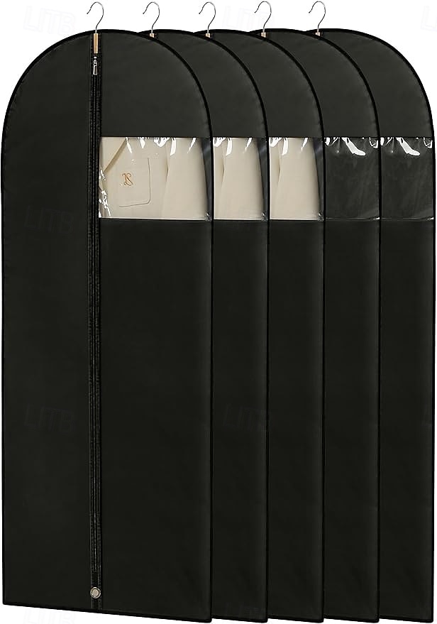 5 Packs Garment Bags for Hanging Clothes Suit Bags for Closet Storage and Travel Grey Suit Cover Bags with Clear Window for Coats Jackets Shirts 2026 - $23.99 –P1