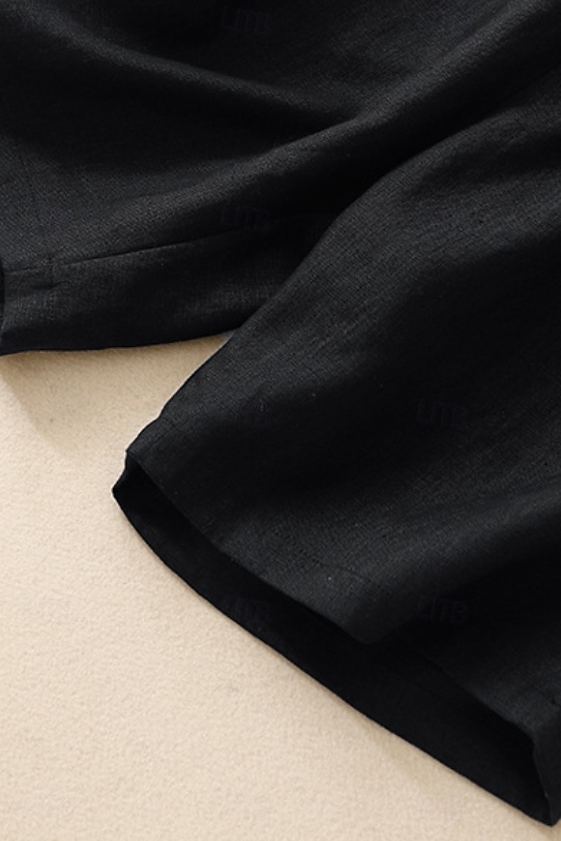 Pentru femei Pantaloni scurți din bumbac in Pantaloni Scurți Pantaloni Șic Stradă Casual Scurt Natural Simplu Buzunar Design Elastic cu Cordon Confortabil Exterior Comfortabil Stradă Casul / Zilnic 2025 - $21.99 –P16