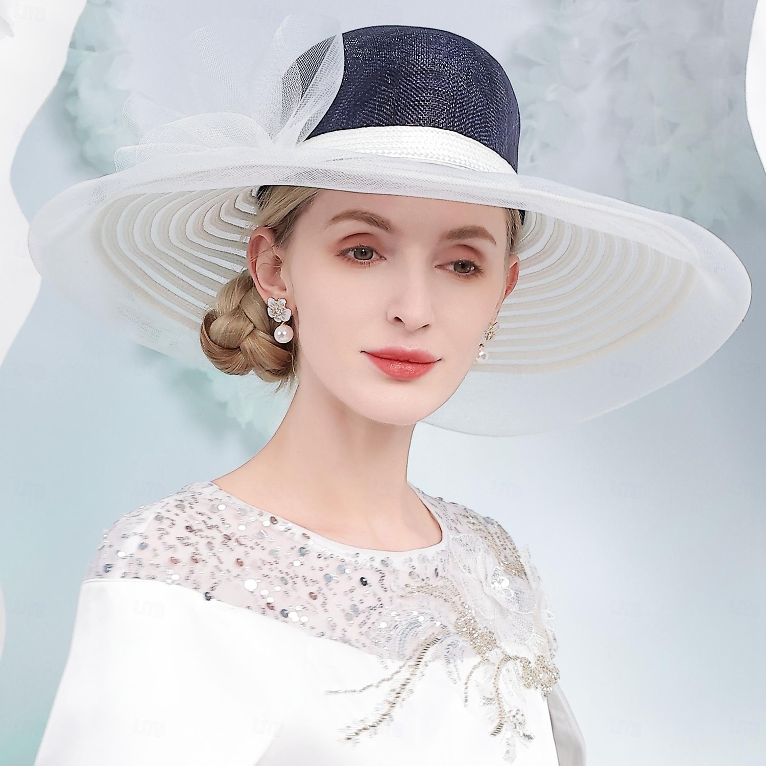 Καπέλα Λινάρι Ίνα Κλος καπέλο Τύπου bucket Καπελίνα Γάμου Πάρτι Τσαγιού Κομψό Γάμος Με Φιόγκος Κόψιμο Ακουστικό Καπέλα 2026 - $51.99 –P4