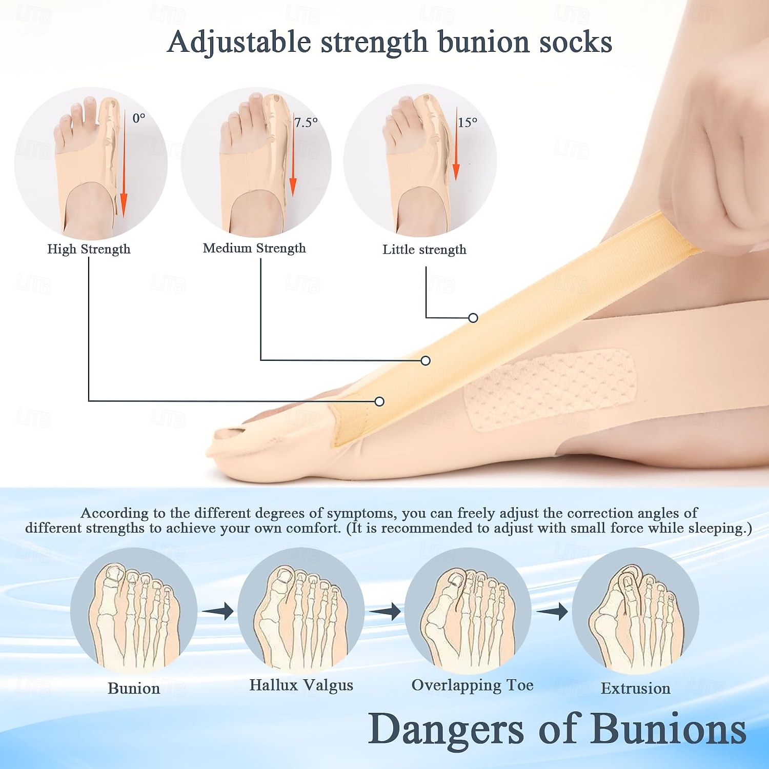 Bunion Corrector For Relieving Thumb Valgus Bunion Socks That Can Be Worn Day And Night Beautiful And Practical Bunion Correctors Toe Straightener For Women And Men 2026 - $17.99 –P3