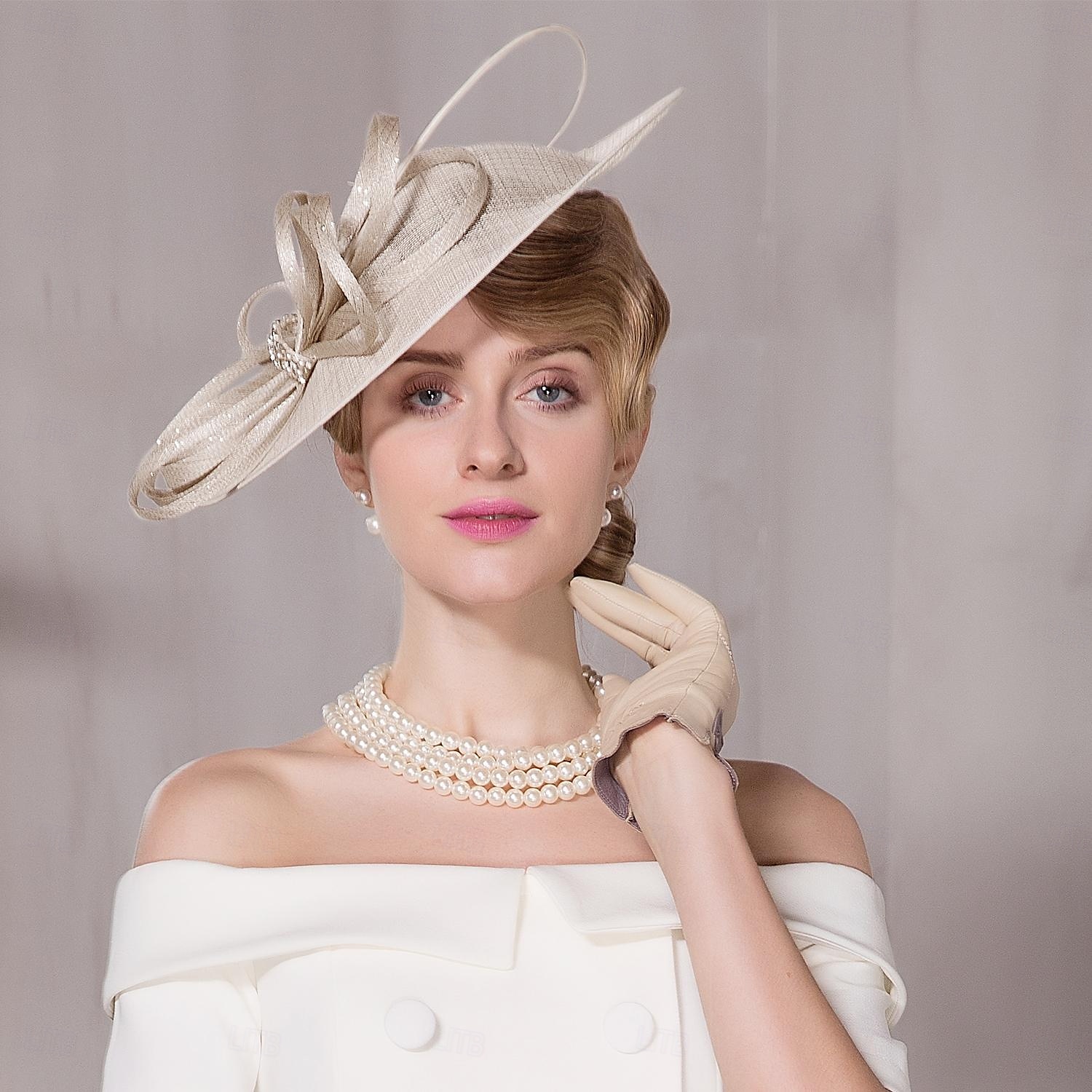 Linfrø / Strass / Fjær Kentucky Derby-hatt / fascinators / Hatter med Blomster 1 stk Bryllup / Spesiell Leilighet / Te Fest Hodeplagg 2025 - $85.99 –P5