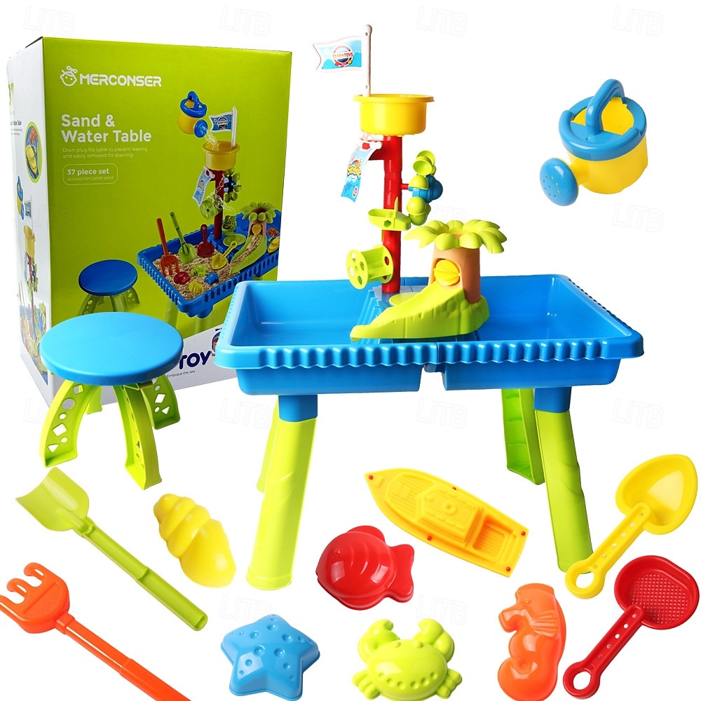 watertafel voor peuters 3-5 1-3 - buiten watertafel voor kinderen - zand sensorische tafel strand zomer speelgoed zandbak activiteitentafel buiten water speelgoed spettertafel watertafel voor meisjes 2025 - $39.44 –P4