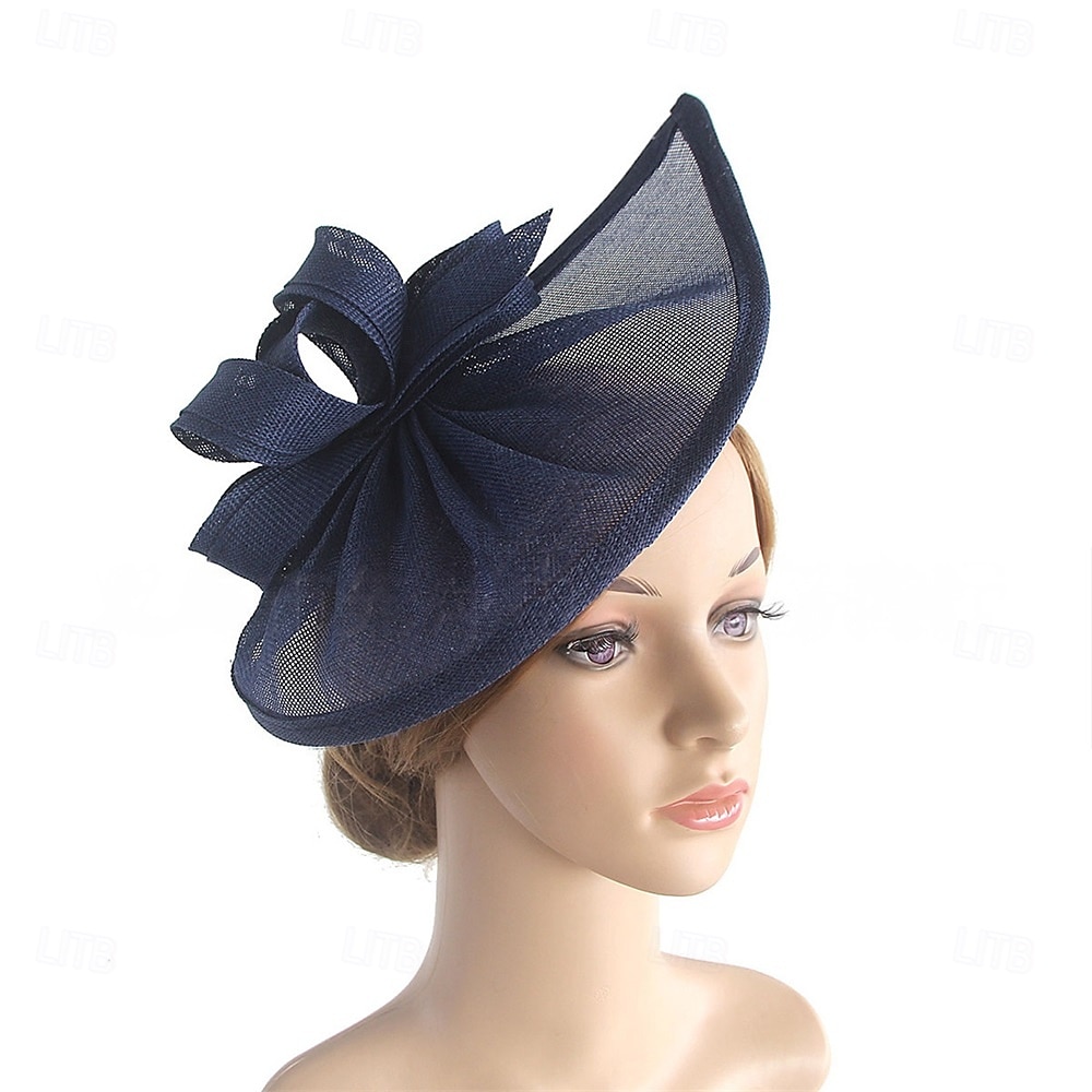 Copricapo fedora di lino matrimonio festa serale tea party corsa dei cavalli cocktail vintage carino con copricapo floreale del 2026 a $17.49 –P12