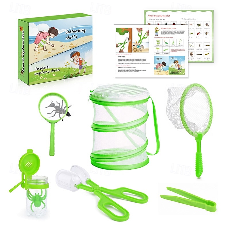 outils d'exploration en plein air pour enfants attraper des papillons libellules insectes collecter et attraper des filets observer des biberons nourrir des vers à soie boîtes cages de 2025 ? $25.99 –P4
