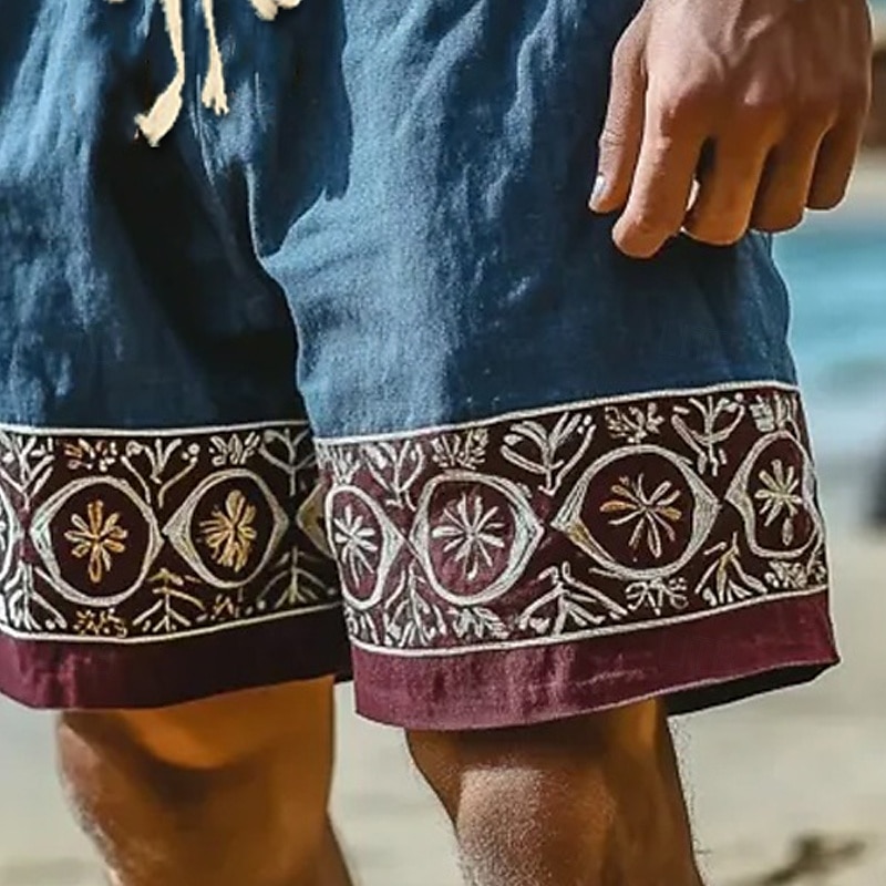 Per uomo Shorts Shorts di Lino Pantaloncini Estivi Shorts da Spiaggia Tasca Elastico in vita Coulisse Semplice Comodità Traspirante Lunghezza al ginocchio All'aperto Quotidiano Ferie Vacanza Stile del 2025 a $22.99 –P2