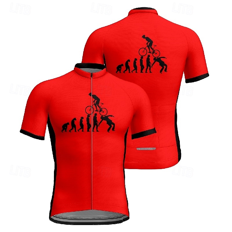 Men's Cycling Jersey Short Sleeve Bike Tee Tshirt Jersey with 3 Rear Pockets Mountain Bike MTB Breathable Quick Dry Anatomic Design Wicking Yellow Red Blue Graphic Sports Clothing Apparel 2025 - $23.19 –P7