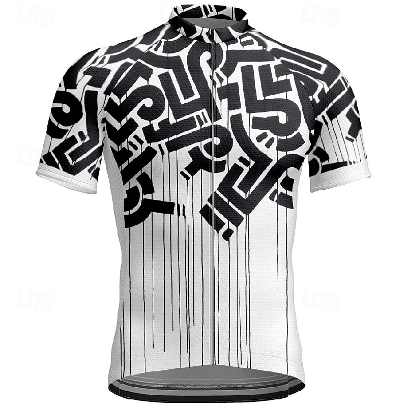 Men's Cycling Jersey Geometric Short Sleeve Bike Tee Tshirt Jersey with 3 Rear Pockets Mountain Bike MTB Quick Dry Anatomic Design Wicking Breathable Sports Wine Red Black Blue Clothing Apparel 2026 - $25.99 –P9