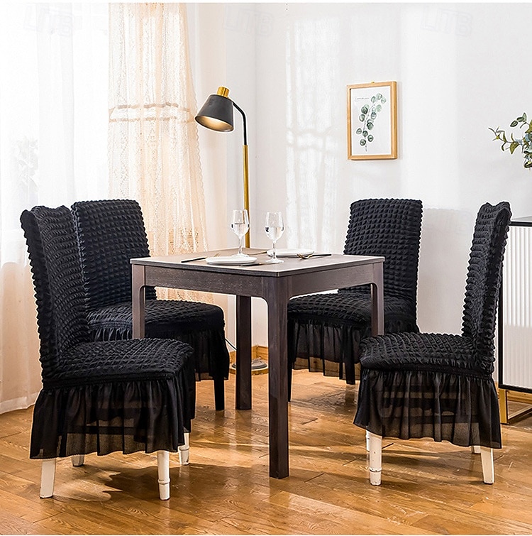 potah na židli s bublinovou kostkou, seersucker sukní, elastický potah na jídelní židli, strečový potah na svatební židli, potah na párty, potah na sedadlo, domácí potah 2025 - $10.99 –P11