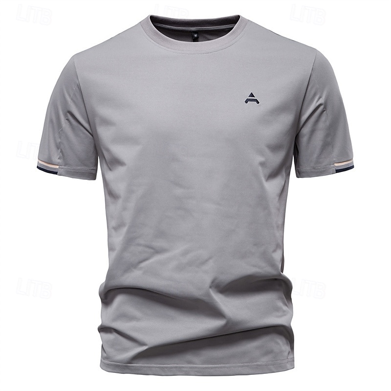 Men's T Shirt Henley Shirt Tee Short Sleeve Shirt Short Sleeve Crewneck Summer Plain Fashion Designer Basic Plain Vacation Street Going out Apricot Black White Top Tee for Men 2025 - $19.99 –P3