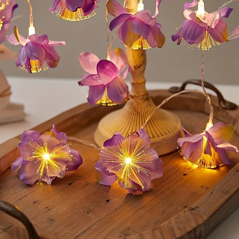 LED Flower Lights LED Fairy Light String 2m 10LEDs Battery Powered for Christmas Thanksgiving Valentine's Day Summer Garden Balcony Party Decoration 2025 - $11.99 –P6