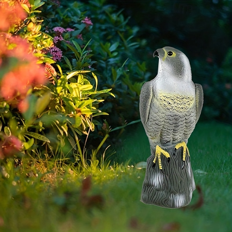Vogelscheuchen-Abschreckung für den Außenbereich – lebensechte Falken-Jagdattrappe, hochwertige Schädlingsbekämpfung, langlebiger Kunststoff, schwarz und gelb für Garten und Ackerland, 2025 - $49.99 –P4