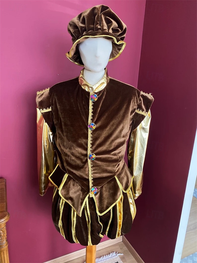 Medieval Renaissance Outfits Prince Celtic Knight Fancy Dress Men's Royal Halloween Carnival Masquerade Performance LARP Ren Faire Adults' Costume 2025 - $291.29 –P8