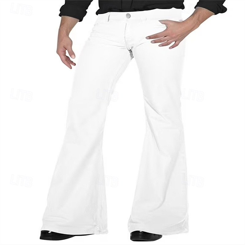 Retro Vintage 1970er Lange Länge Hose Schlaghosen Hippie Einfarbig Herren Maskerade Alltagskleidung Pride Parade Pride-Monat Erwachsene Hose Frühling & Sommer 2025 - $28.99 –P13