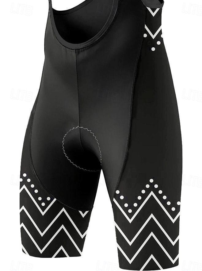 Homens Gráfico Geométrica Bermudas Bretelle Shorts acolchoados 3D Moto Calções Bibes Esportes Filtro Solar Tapete 3D Secagem Rápida Pavio Humido Preto Roupa Roupa de Ciclismo de 2026 por $28.99 –P3