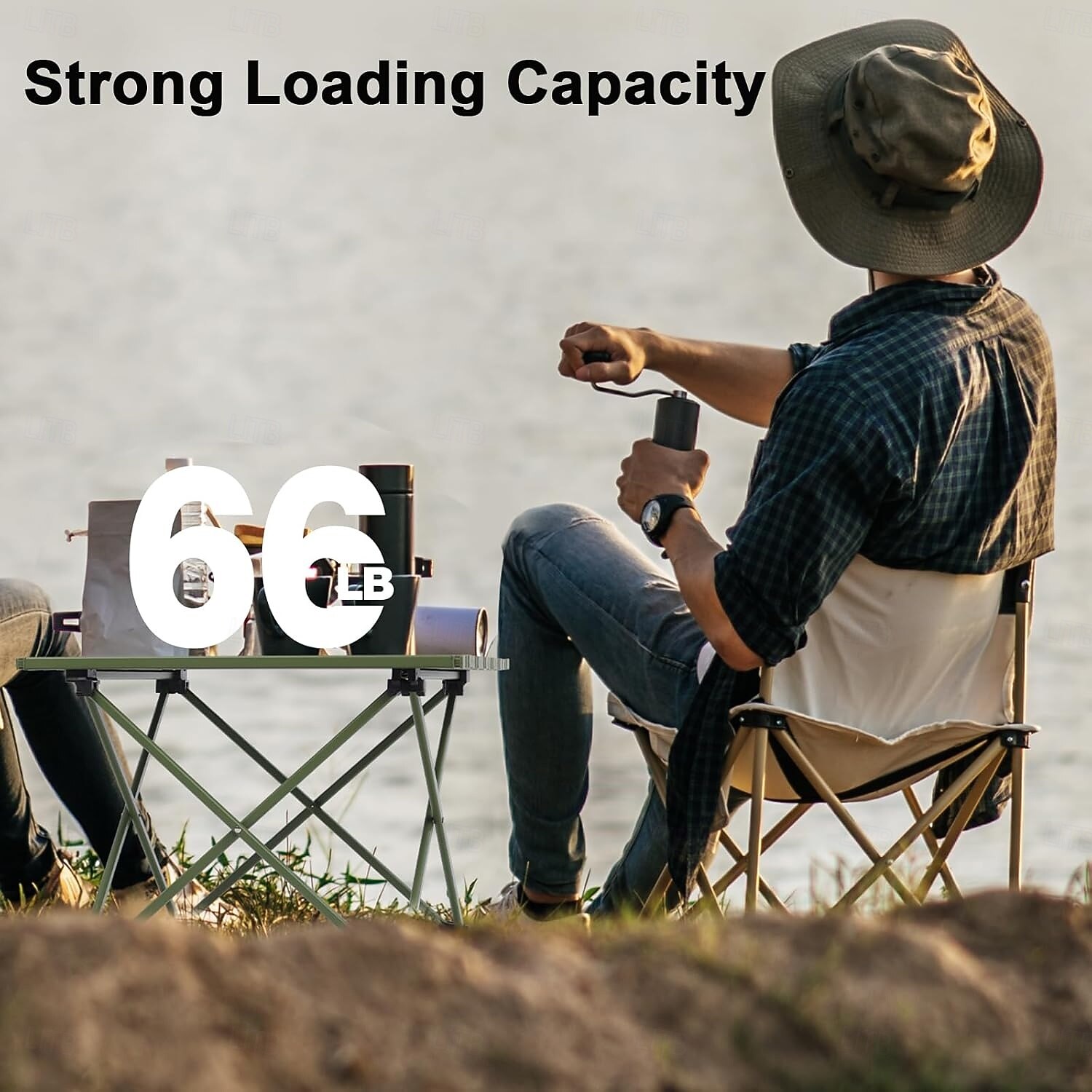 2026年 ポータブルキャンプサイドテーブル、超軽量アルミ折りたたみビーチテーブル、キャリーバッグ付き、屋外調理、ピクニック、キャンプ、ボート、旅行用  コレクション – $40.29 –P3