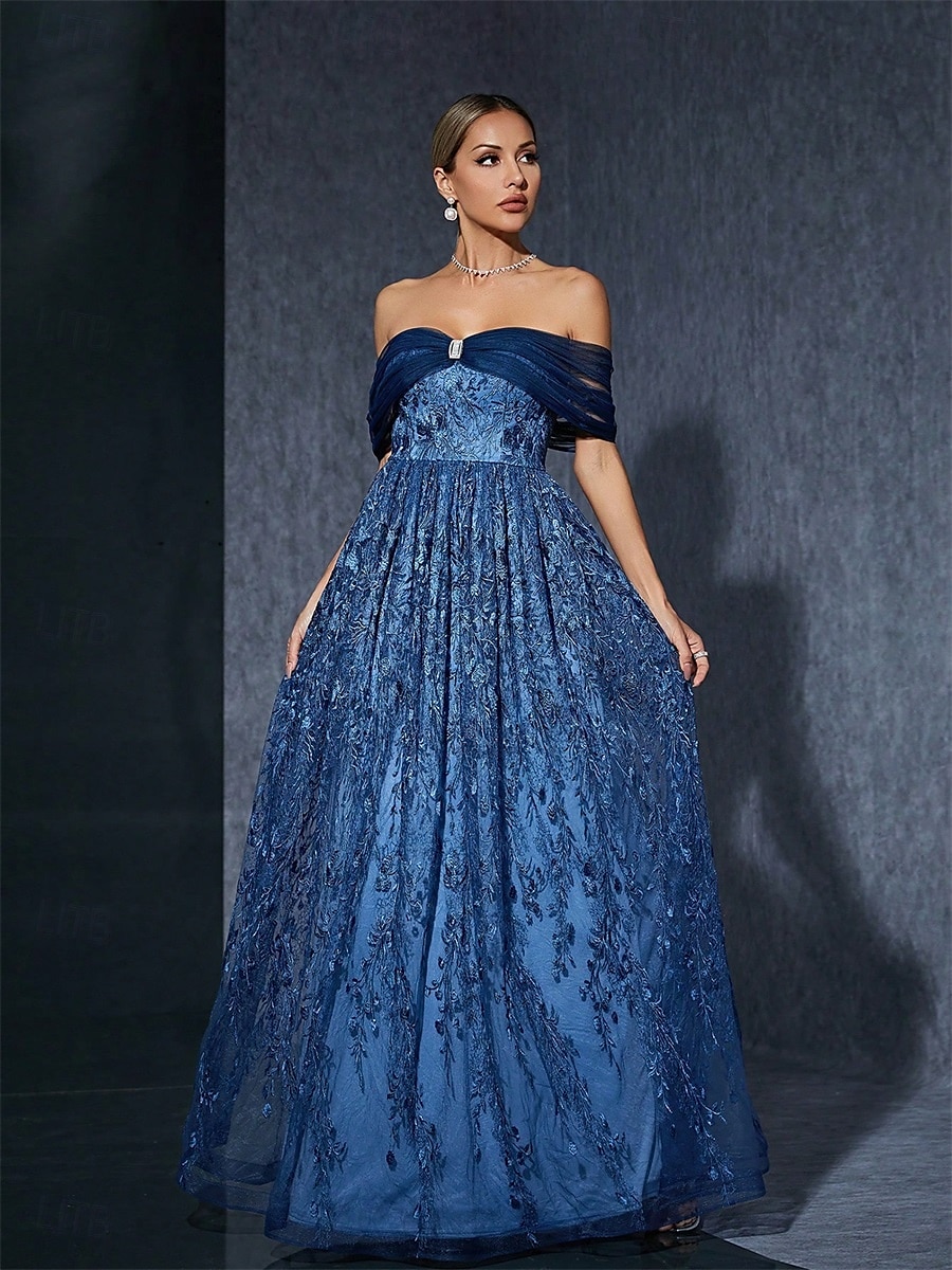 A-Linie Šaty Quinceanera Společenské Šaty Svatební Svatební Hosté Dlouhé Bez Rukávů Vypasované Šaty Polyester Bez Záduší S Vyšíváním 2025 - $109.99 –P1