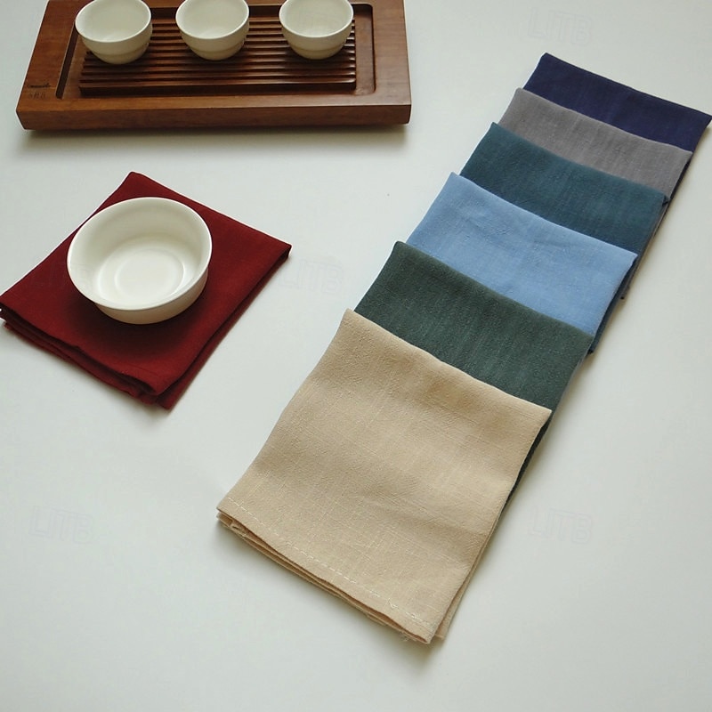 Cotton And Linen Napkins, Cloth For Wine Glasses, Kitchen Towels, Placemats, Kitchen Food Background Cloth 2025 - $4.99 –P2